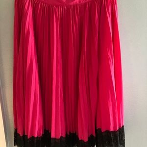 Hot Pink Cerise Style Flowy Skirt